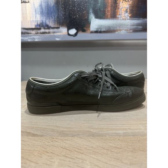Size 9.5 - Gucci Men’s IMPRIME Military/Olive Green Metallic Sneakers - Picture 1 of 5